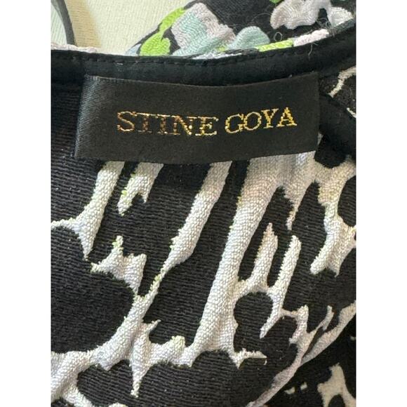 Stine Goya Lecce Mini Dress Womens S Black Multicolor Floral Jacquard Knit - Picture 7 of 13